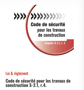 Le code de sécurité pour les travaux de construction